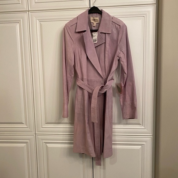 Forever 21 Jackets & Blazers - NWT Forever 21 Womens Size Large Lavender Suede Trench Style Coat for Spring